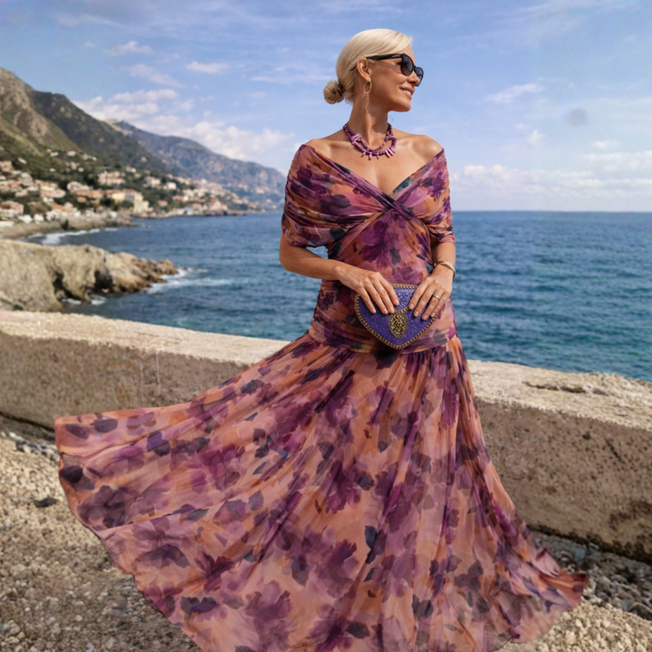 ROSSANA – Off-Shoulder Maxi Dress